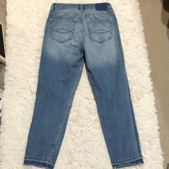 Abercrombie & Fitch Signature Girlfriend Jeans High Waisted Raw Distressed 27 - Picture 3 of 8